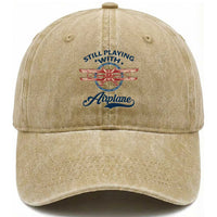 Still Playing With Airplane Washed Cotton Baseball Cap Aviation Lover Airline Pilot