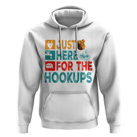 RV Camping Caravan Motorhome Hoodie Just Here For The Hookups - Wonder Print Shop