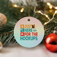 RV Camping Caravan Motorhome Ceramic Ornament Just Here For The Hookups - Wonder Print Shop