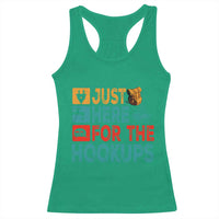 RV Camping Caravan Motorhome Racerback Tank Top Just Here For The Hookups - Wonder Print Shop