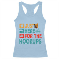 RV Camping Caravan Motorhome Racerback Tank Top Just Here For The Hookups - Wonder Print Shop