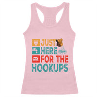 RV Camping Caravan Motorhome Racerback Tank Top Just Here For The Hookups - Wonder Print Shop