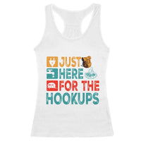 RV Camping Caravan Motorhome Racerback Tank Top Just Here For The Hookups - Wonder Print Shop