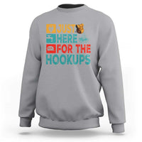 RV Camping Caravan Motorhome Sweatshirt Just Here For The Hookups - Wonder Print Shop