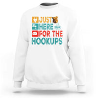 RV Camping Caravan Motorhome Sweatshirt Just Here For The Hookups - Wonder Print Shop