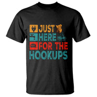 RV Camping Caravan Motorhome T Shirt Just Here For The Hookups - Wonder Print Shop