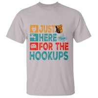 RV Camping Caravan Motorhome T Shirt Just Here For The Hookups - Wonder Print Shop