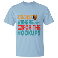 RV Camping Caravan Motorhome T Shirt Just Here For The Hookups - Wonder Print Shop