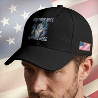 Hide Your Wife The Alpha Is Here Baseball Cap Funny Sarcastic Cringe Werewolf Meme