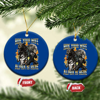 Hide Your Wife The Alpha is Here Ceramic Ornament Cringe Werewolf Alpha Meme Humor