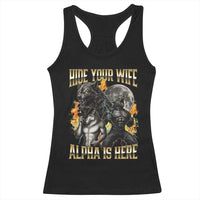 Hide Your Wife The Alpha is Here Racerback Tank Top Cringe Werewolf Alpha Meme Humor
