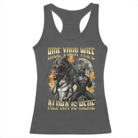 Hide Your Wife The Alpha is Here Racerback Tank Top Cringe Werewolf Alpha Meme Humor