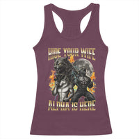 Hide Your Wife The Alpha is Here Racerback Tank Top Cringe Werewolf Alpha Meme Humor