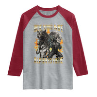 Hide Your Wife The Alpha is Here Raglan Shirt Cringe Werewolf Alpha Meme Humor