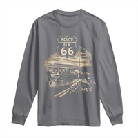 Route Highway 66 100 Year Centennial Motorcycle Americana Road Sign Long Sleeve Shirt