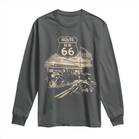 Route Highway 66 100 Year Centennial Motorcycle Americana Road Sign Long Sleeve Shirt