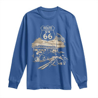 Route Highway 66 100 Year Centennial Motorcycle Americana Road Sign Long Sleeve Shirt
