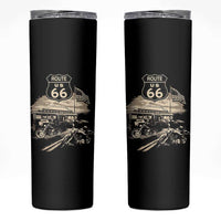 Route Highway 66 100 Year Centennial Motorcycle Americana Road Sign Skinny Tumbler