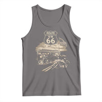 Route Highway 66 100 Year Centennial Motorcycle Americana Road Sign Tank Top