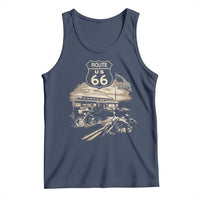 Route Highway 66 100 Year Centennial Motorcycle Americana Road Sign Tank Top