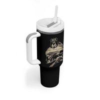 Route Highway 66 100 Year Centennial Motorcycle Americana Road Sign Tumbler With Handle