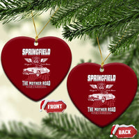 Springfield Missouri US Highway 66 Centennial Keepsake Ceramic Ornament Vintage 1950 Classic American Car Convertible