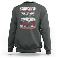 Springfield Missouri US Highway 66 Centennial Keepsake Sweatshirt Vintage 1950 Classic American Car Convertible