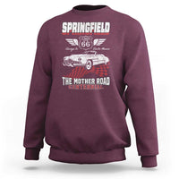Springfield Missouri US Highway 66 Centennial Keepsake Sweatshirt Vintage 1950 Classic American Car Convertible