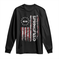 Springfield Massachusetts American Flag Established 1636 Long Sleeve Shirt