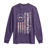 Springfield Massachusetts American Flag Established 1636 Long Sleeve Shirt