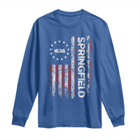Springfield Massachusetts American Flag Established 1636 Long Sleeve Shirt
