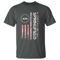 Springfield Massachusetts American Flag Established 1636 T Shirt