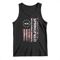 Springfield Massachusetts American Flag Established 1636 Tank Top