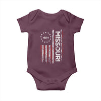 Missouri Missourian MO American Flag Established 1821 Baby Onesie