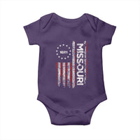 Missouri Missourian MO American Flag Established 1821 Baby Onesie