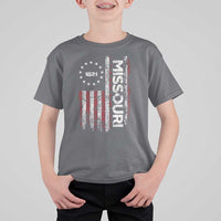 Missouri Missourian MO American Flag Established 1821 T Shirt For Kid