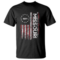 Missouri Missourian MO American Flag Established 1821 T Shirt