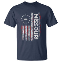 Missouri Missourian MO American Flag Established 1821 T Shirt