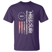 Missouri Missourian MO American Flag Established 1821 T Shirt