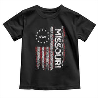 Missouri Missourian MO American Flag Established 1821 Toddler T Shirt