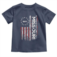 Missouri Missourian MO American Flag Established 1821 Toddler T Shirt