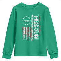Missouri Missourian MO American Flag Established 1821 Youth Sweatshirt