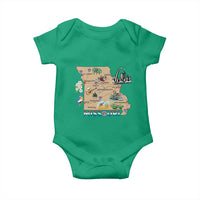 Missouri Map Landmarks Major Cities Roads Flag Baby Onesie