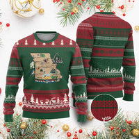 Missouri Map Landmarks Major Cities Roads Flag Ugly Christmas Sweater