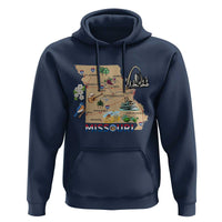 Missouri Map Landmarks Major Cities Roads Flag Hoodie