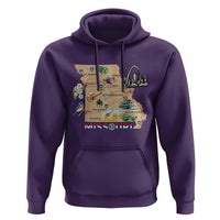 Missouri Map Landmarks Major Cities Roads Flag Hoodie