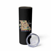 Missouri Map Landmarks Major Cities Roads Flag Skinny Tumbler