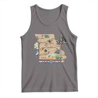 Missouri Map Landmarks Major Cities Roads Flag Tank Top