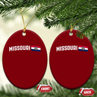 Missouri Missourian MO State Flag Ceramic Ornament
