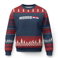 Missouri Missourian MO State Flag Ugly Christmas Sweater